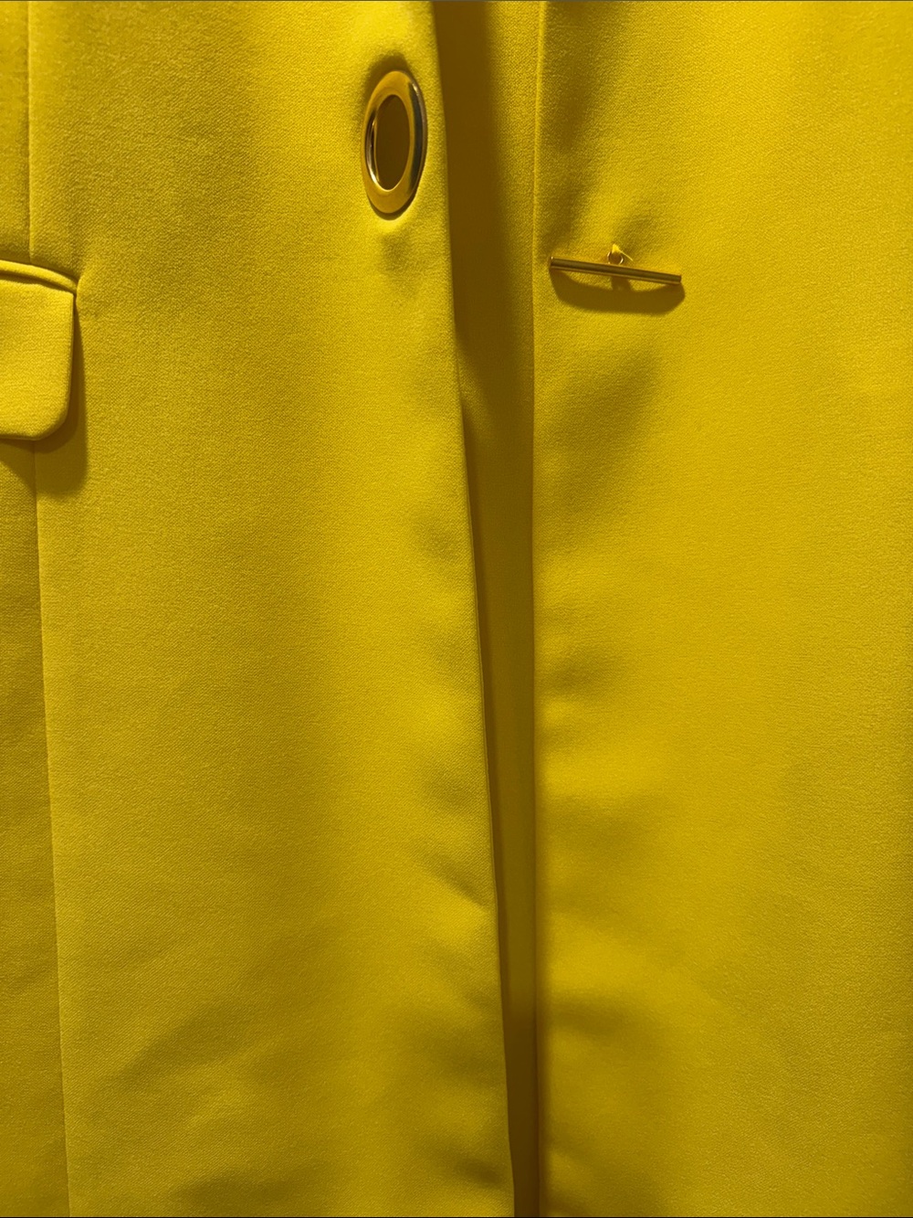 Women's Yellow Open-Front Blazer Jacket and pants by Kasper - Picture 4 of 11